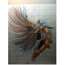 Mexican Talavera Mural Danza Del Apache 1